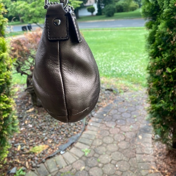 Coach Pewter Leather Shoulder Bag - Picture 7 of 12